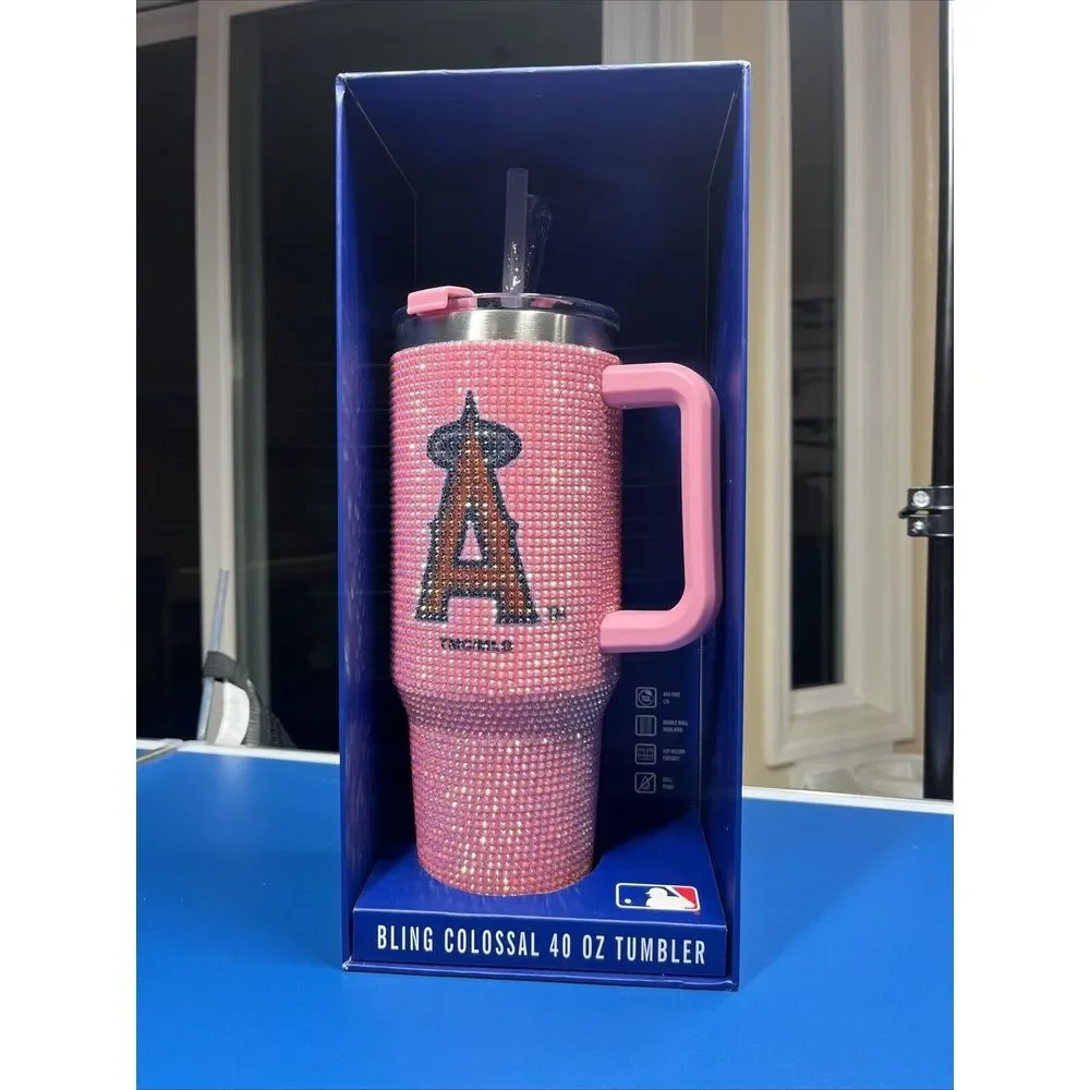 Bling Colossal 46oz Rhinestone Tumbler MLB Los Angeles Angels NIB‎ Mike trout